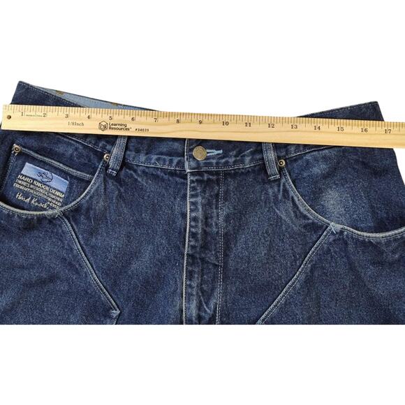 VTG Y2K School of Hard Knocks Men's Medium Wash Baggy Denim Cargo Short Size 36 - Picture 11 of 11